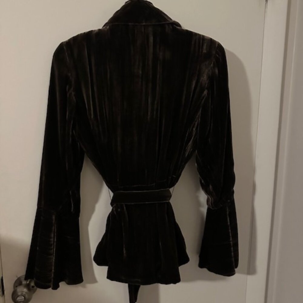 Beautiful dark brown velvet Lafayette 148 jacket